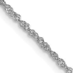 18K White Gold 20 inch 1.1mm Singapore with Spring Ring Clasp Chain