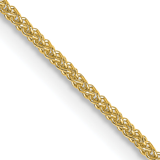 18K 24 inch 1mm Diamond-cut Spiga with Spring Ring Clasp Chain