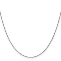 18K White Gold 16 inch 1.5mm Diamond-cut Cable with Fancy Lobster Clasp Chain