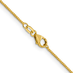 18K 16 inch .9mm Box with Lobster Clasp Chain