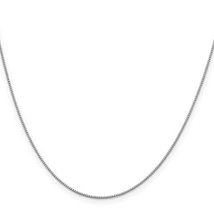 18K White Gold 16 inch .7mm Box with Lobster Clasp Chain