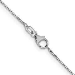 18K White Gold 16 inch .7mm Box with Lobster Clasp Chain