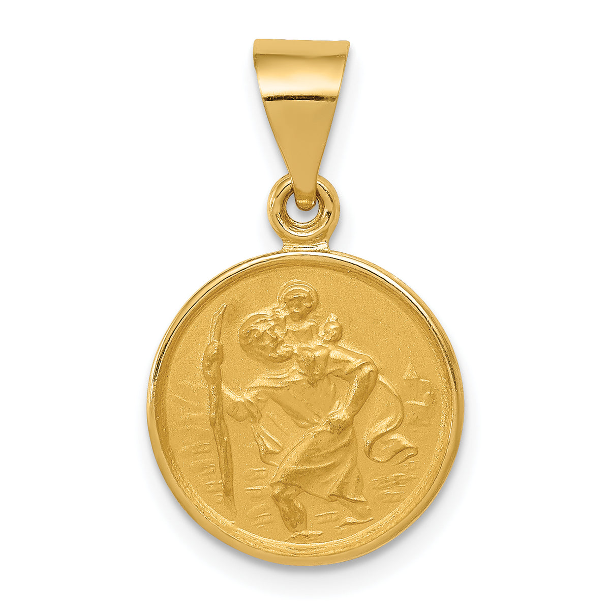 18k Saint Christopher Medal Pendant