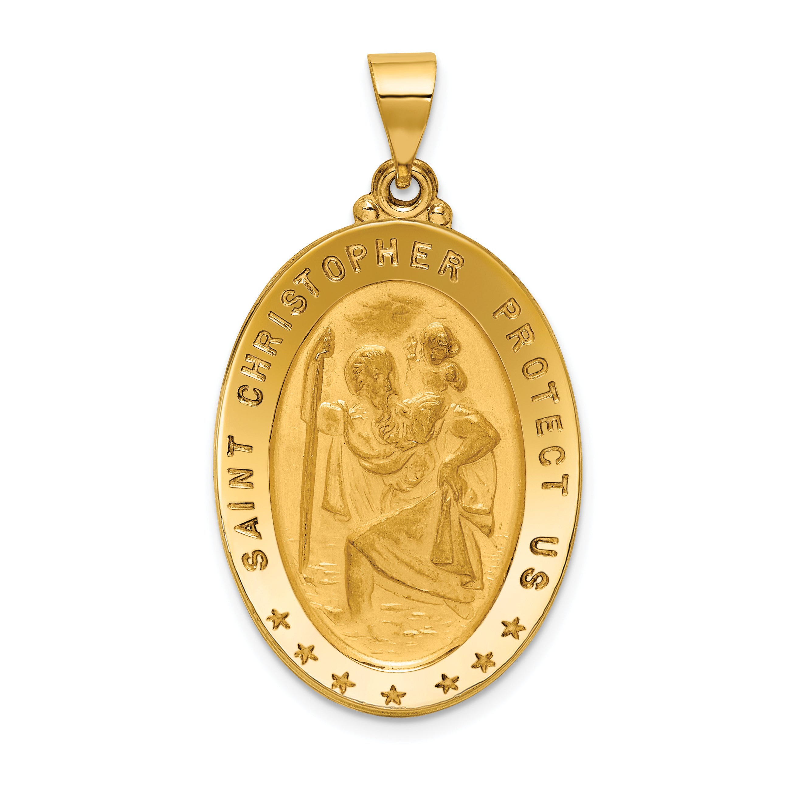 18k Saint Christopher Medal Pendant