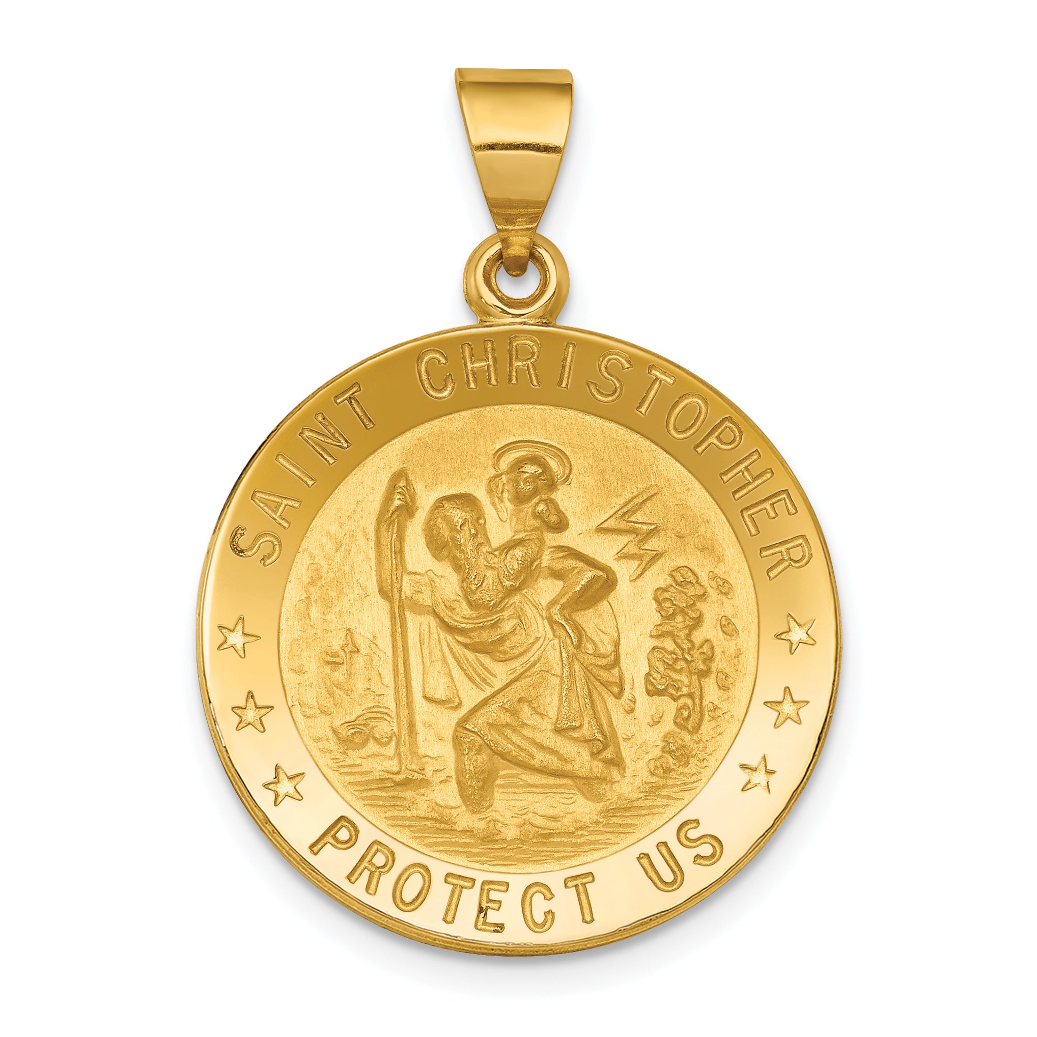 18k Saint Christopher Medal Pendant