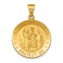 18k Saint Christopher Medal Pendant