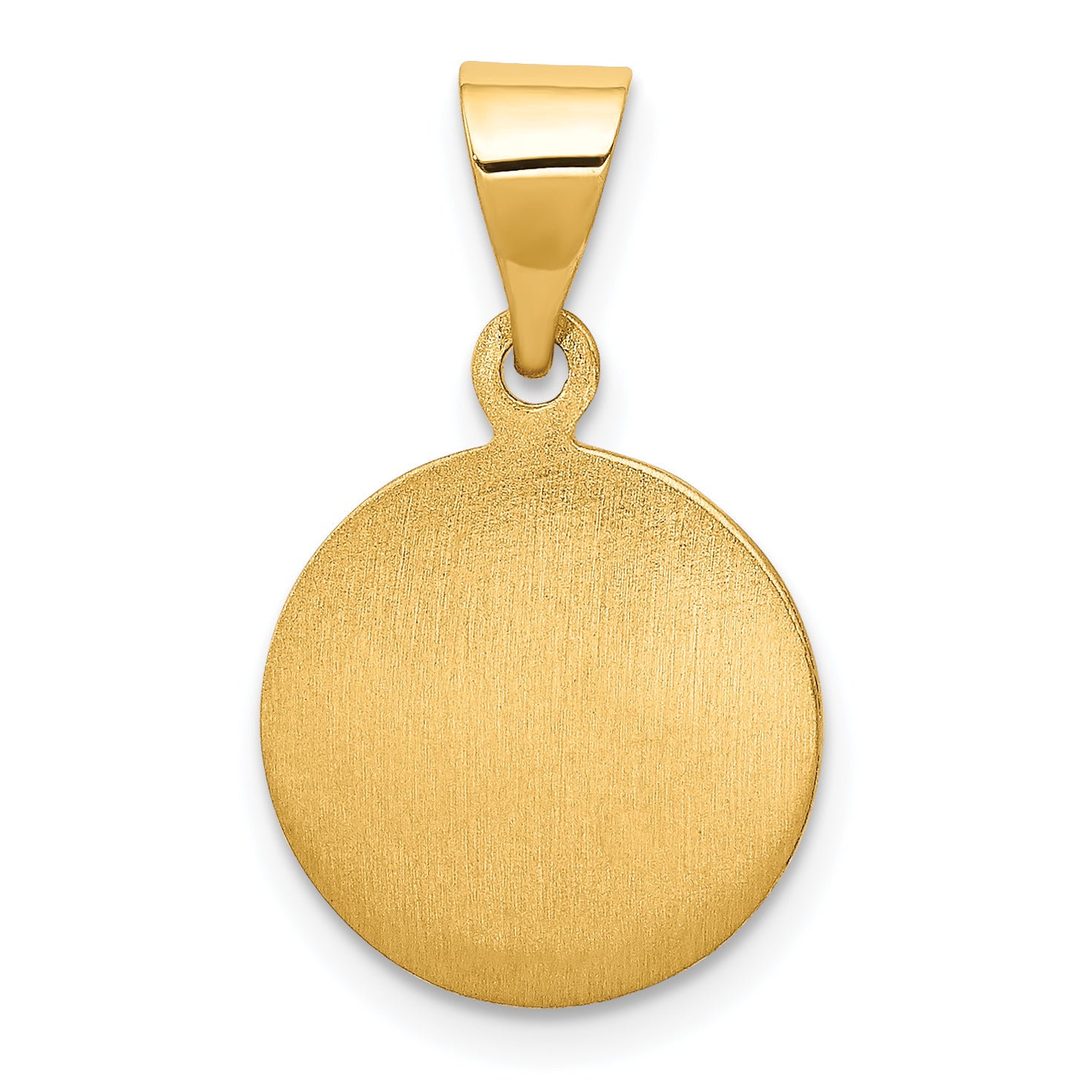 18K Gold Guardian Angel Pendant with Polished Satin Finish