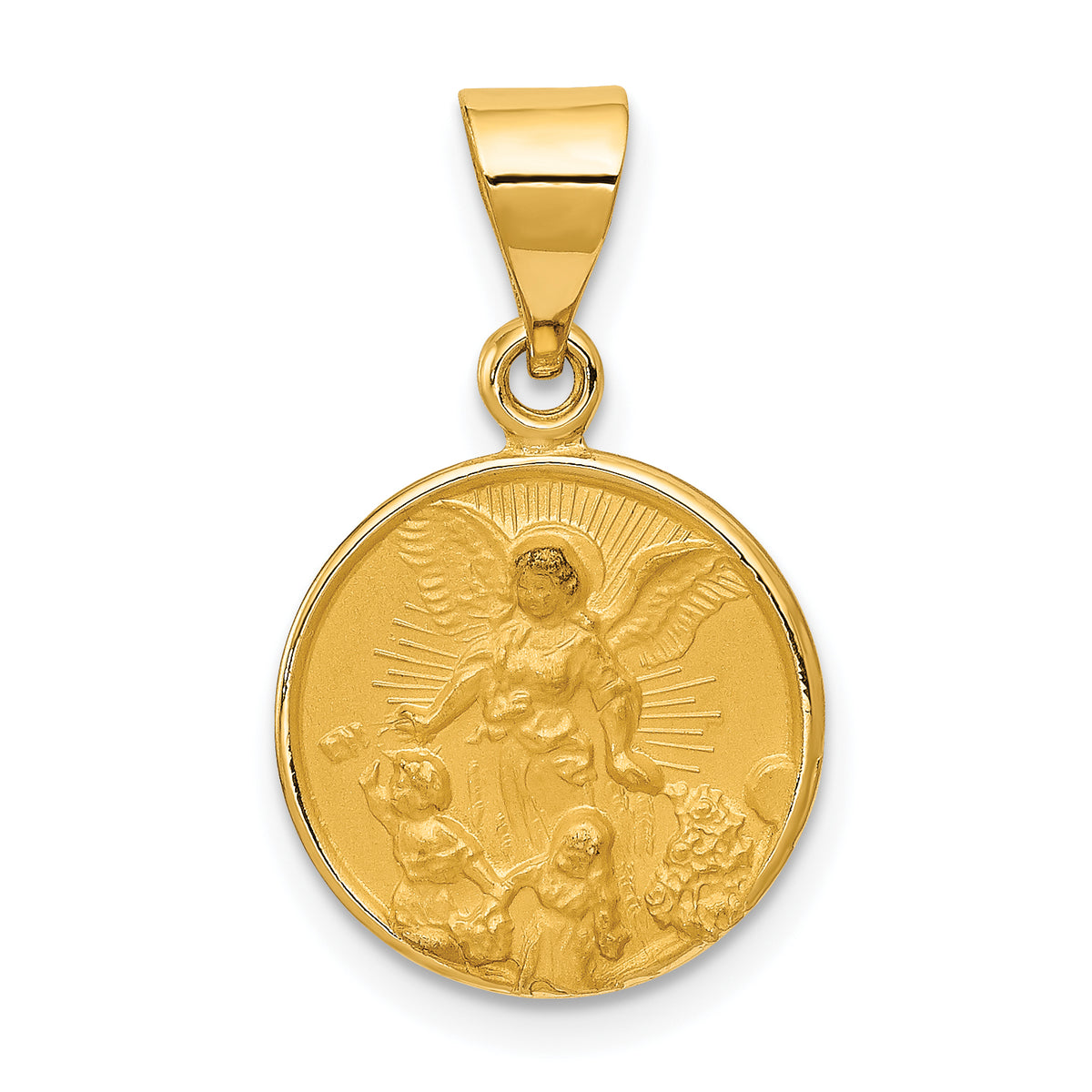 18k Guardian Angel Medal Pendant