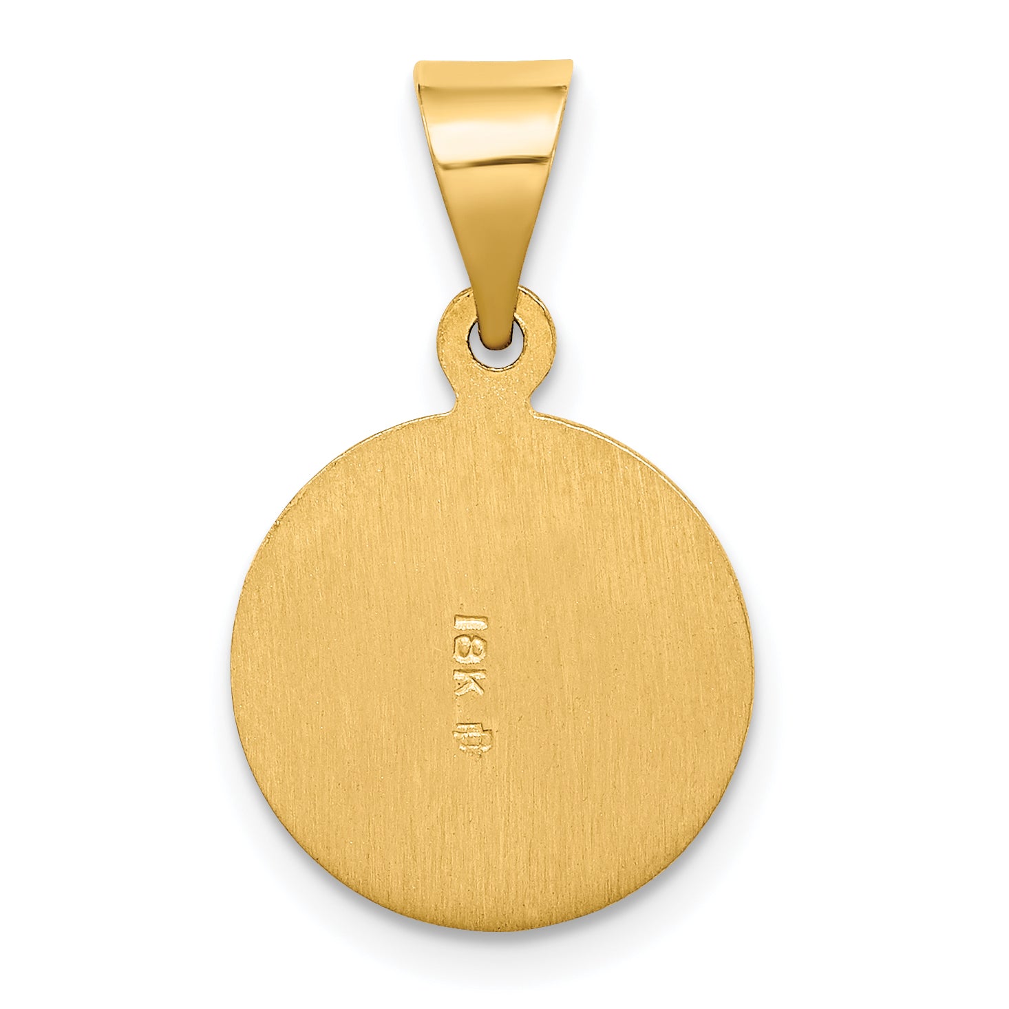 18K Gold Saint Jude Thaddeus Medal Pendant with Polished Satin Finish