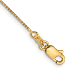 14K .8mm Spiga (Wheat) Chain Anklet