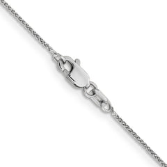 14K White Gold .8mm Spiga (Wheat) Chain