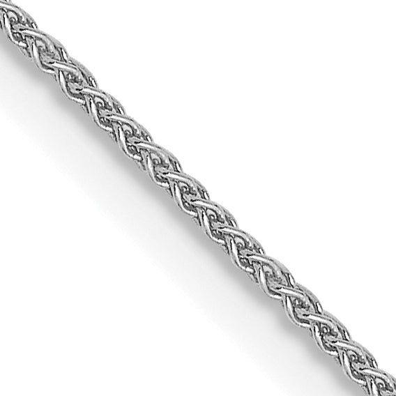 14K White Gold .8mm Spiga (Wheat) Chain