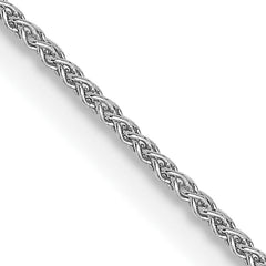 14K White Gold .8mm Spiga (Wheat) Chain