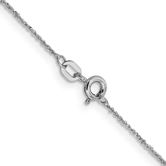 14K White Gold .8mm Sparkle Singapore Chain