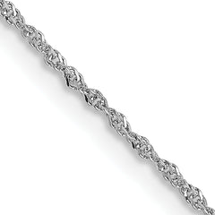 14K White Gold .8mm Sparkle Singapore Chain