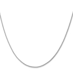 14K White Gold 1.3mm D/C Spiga (Wheat) Chain