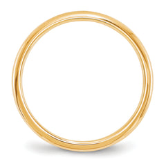 10k Yellow Gold 2mm Standard Weight Comfort Fit Wedding Band Size 4