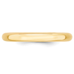 10k Yellow Gold 3mm Standard Weight Comfort Fit Wedding Band Size 4