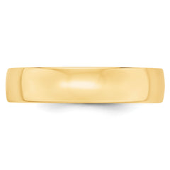 10k Yellow Gold 5mm Lightweight Comfort Fit Wedding Band Size 4