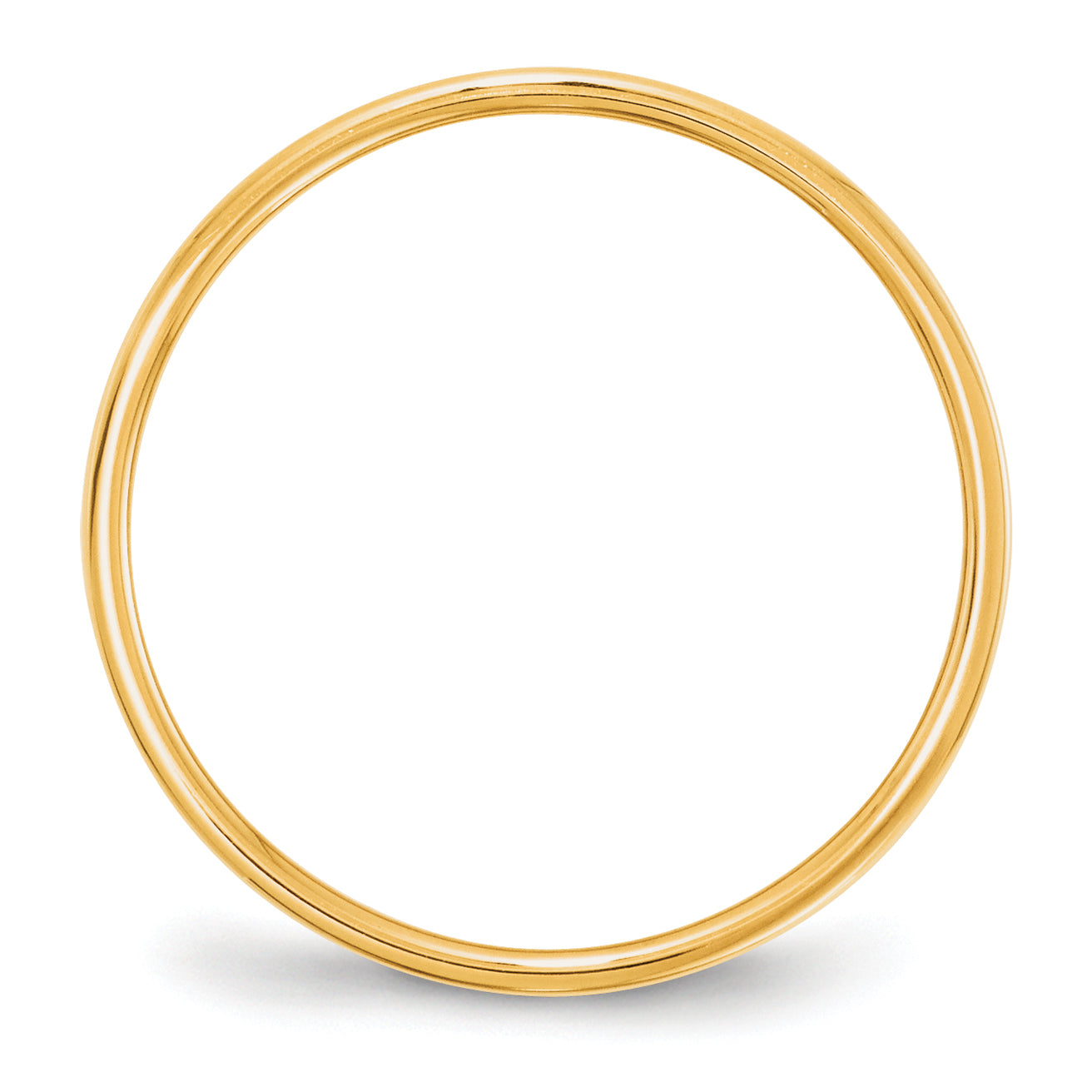 10k Yellow Gold 5mm Lightweight Flat Wedding Band Size 4