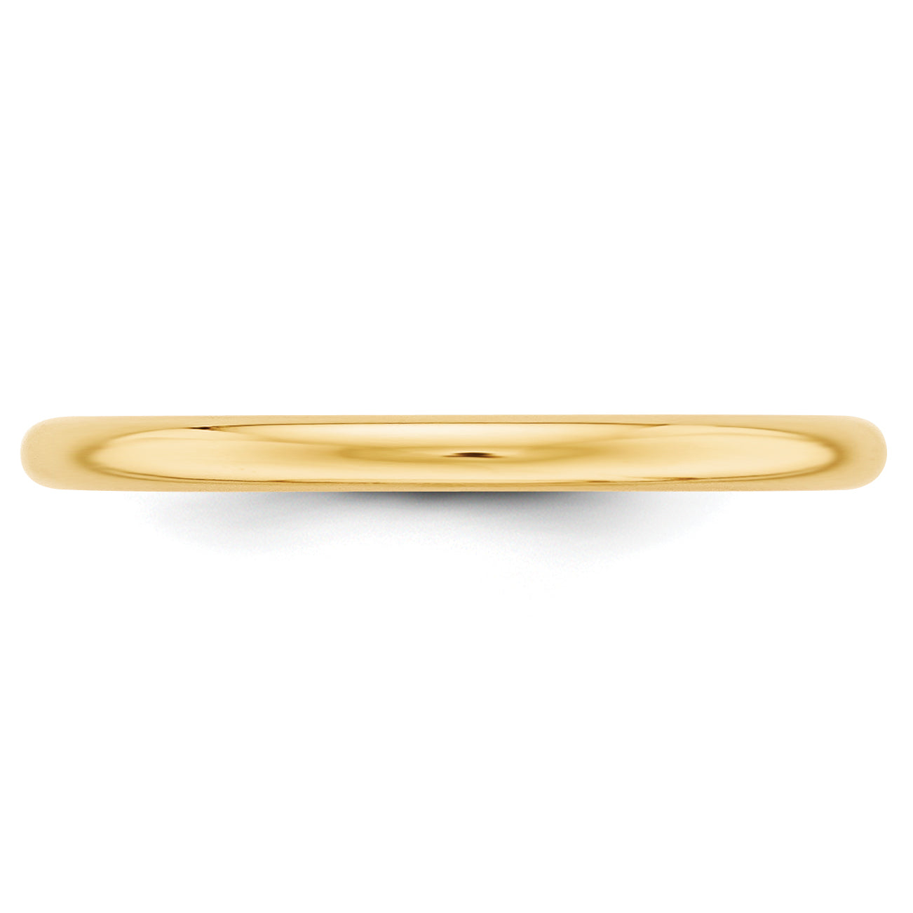 10k Yellow Gold 2mm Half Round Wedding Band Size 4