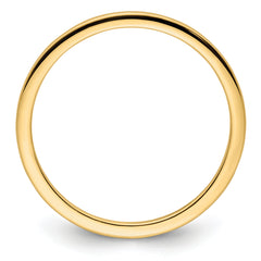 10K Yellow Gold 1.2mm Half Round Polished Stackable Band Size 4