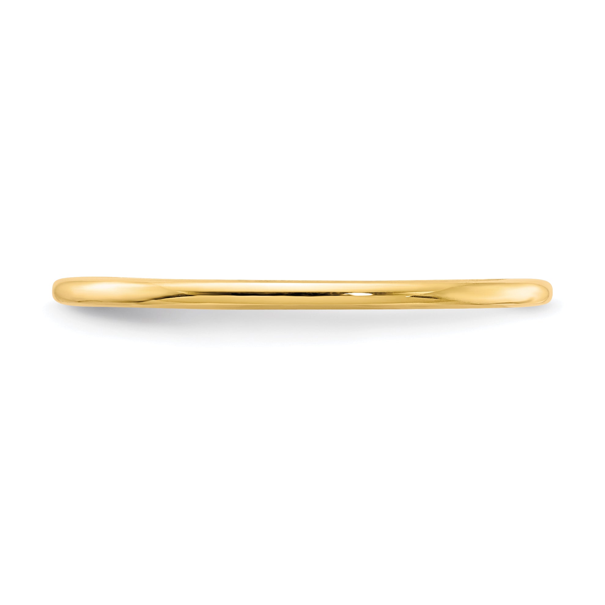 10K Yellow Gold 1.2mm Half Round Polished Stackable Band Size 4