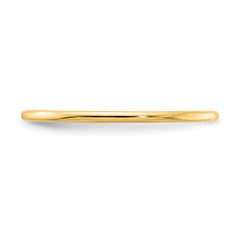 10K Yellow Gold 1.2mm Half Round Polished Stackable Band Size 4