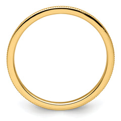 10K Yellow Gold 1.2mm Milgrain Stackable Band Size 4