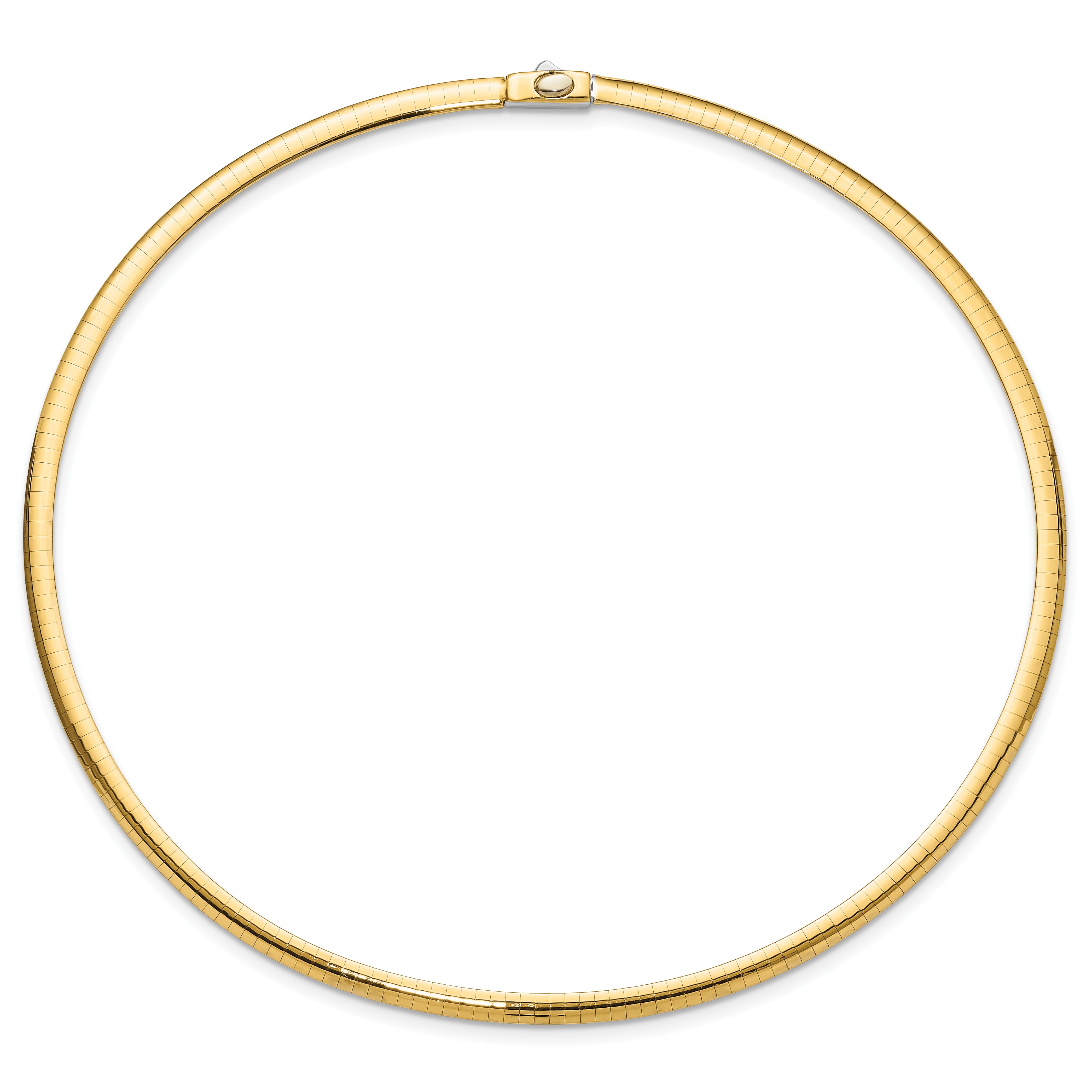 14K 4mm Two-tone Reversible Omega Necklace