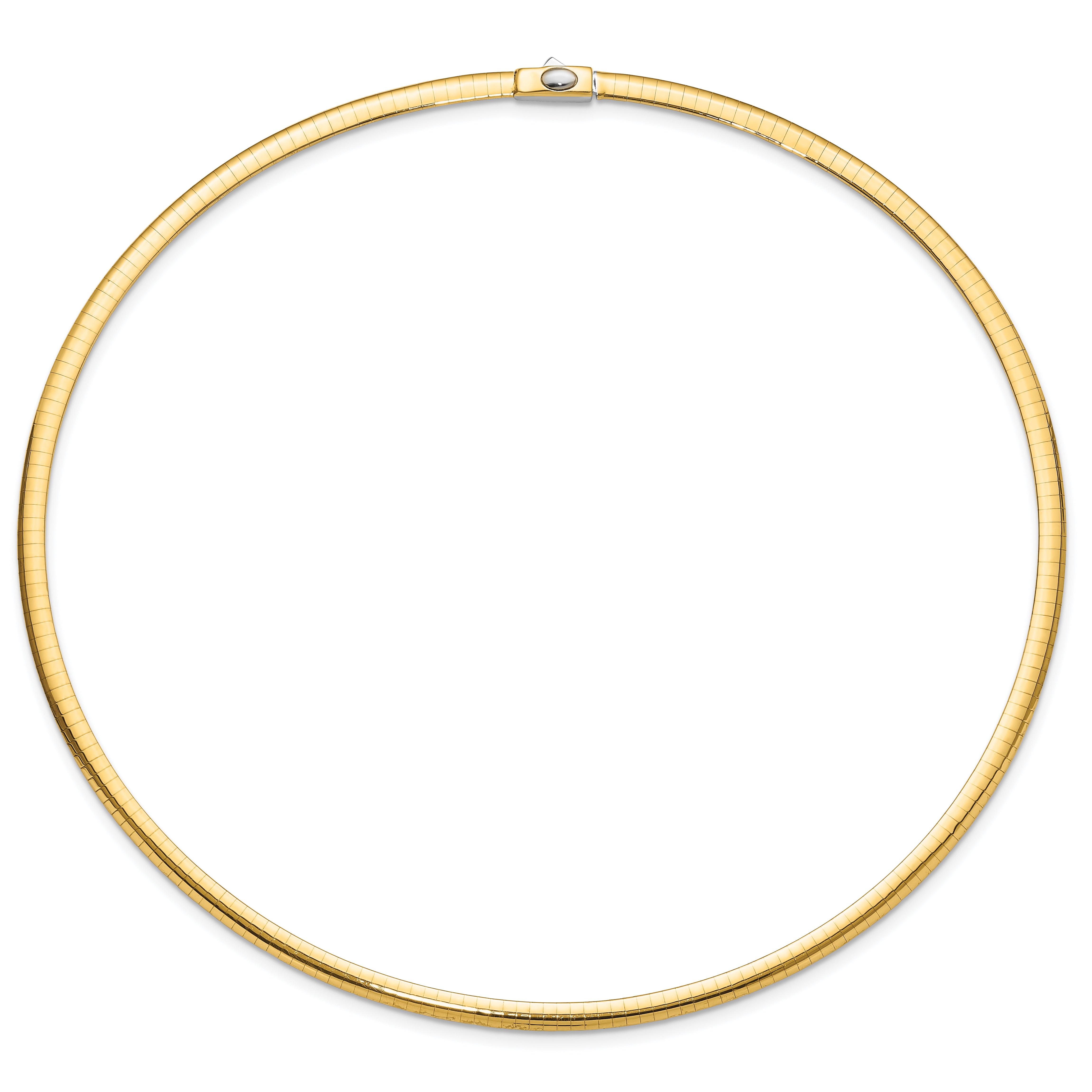 14K 4mm Two-tone Reversible Omega Necklace