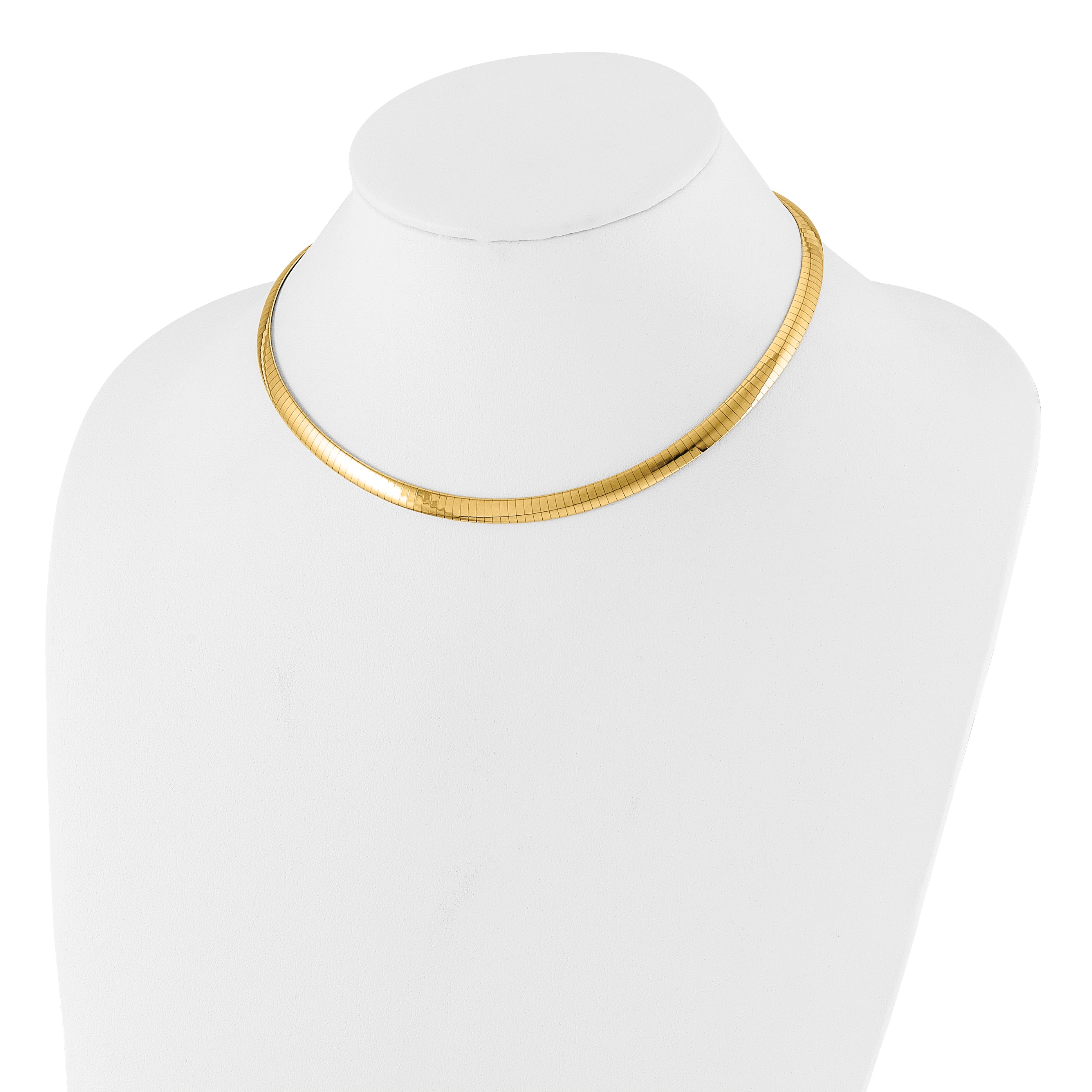 14K 6mm Two-tone Reversible Omega Necklace