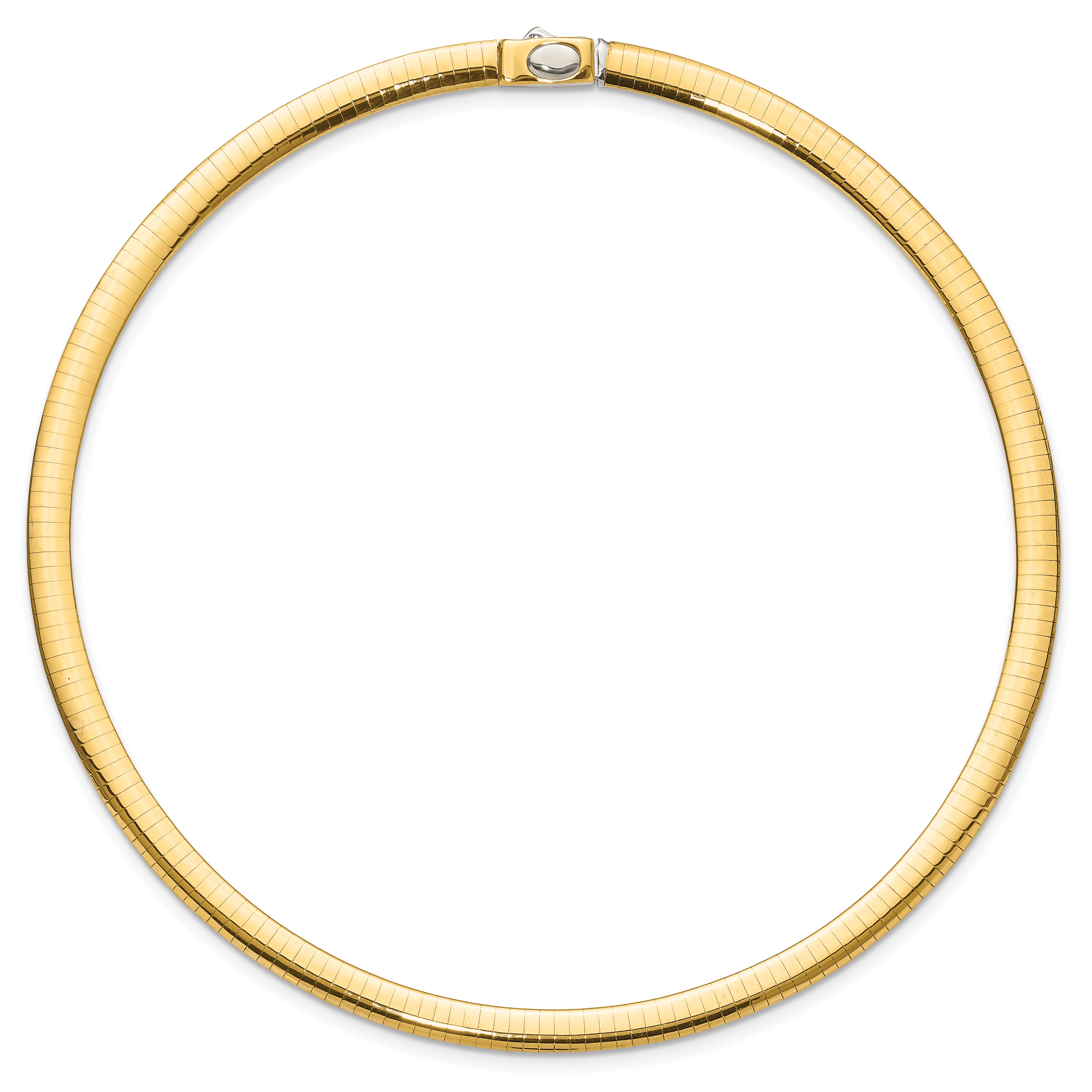 14K 6mm Two-tone Reversible Omega Necklace