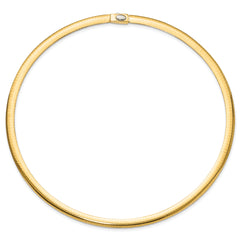 14K 6mm Two-tone Reversible Omega Necklace