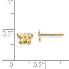 Inverness 14k 7mm Butterfly Earrings