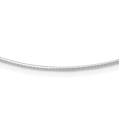 14K White Gold 1.2mm Detachable Clasp Omega Necklace