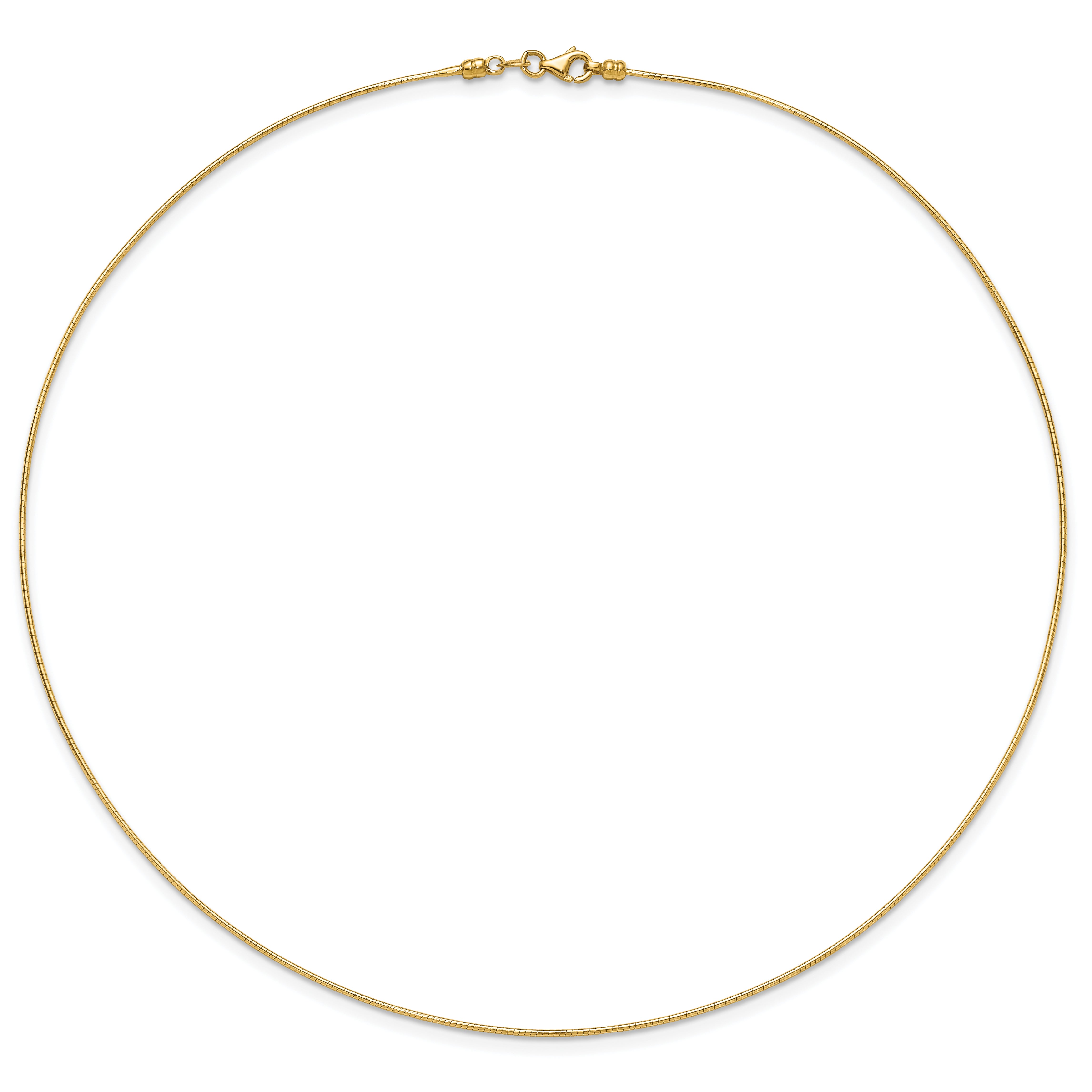 14K 1MM Round Detachable clasp Omega Necklace