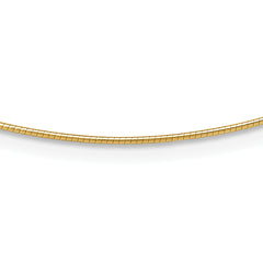 14K 1MM Round Detachable clasp Omega Necklace