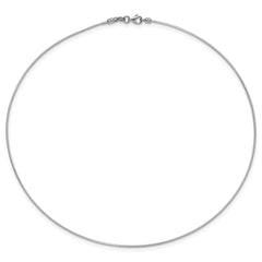 14K White Gold Omega Necklace with Detachable Clasp and Lifetime Warranty