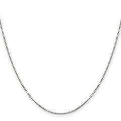 14K White Gold .9mm Box Chain