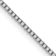 14K White Gold .9mm Box Chain