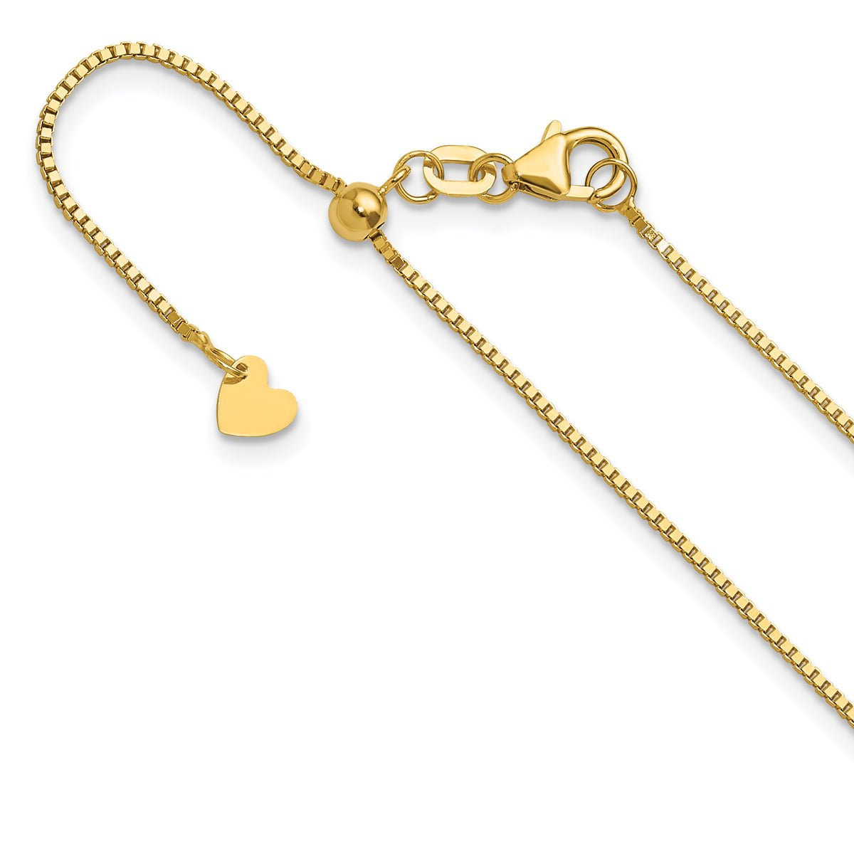 14K Adjustable .9mm Box Chain