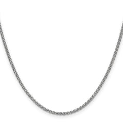 14K White Gold 2.1mm Spiga (Wheat) Chain