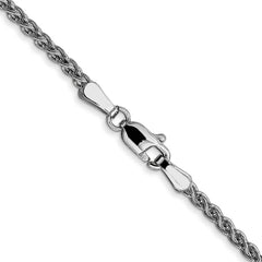 14K White Gold 2.1mm Spiga (Wheat) Chain