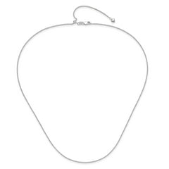 14K White Gold Adjustable 1mm Wheat Chain