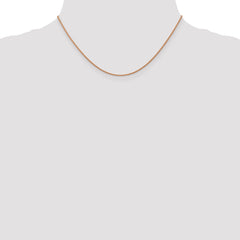 14K Rose Gold 1mm Spiga (Wheat) Chain