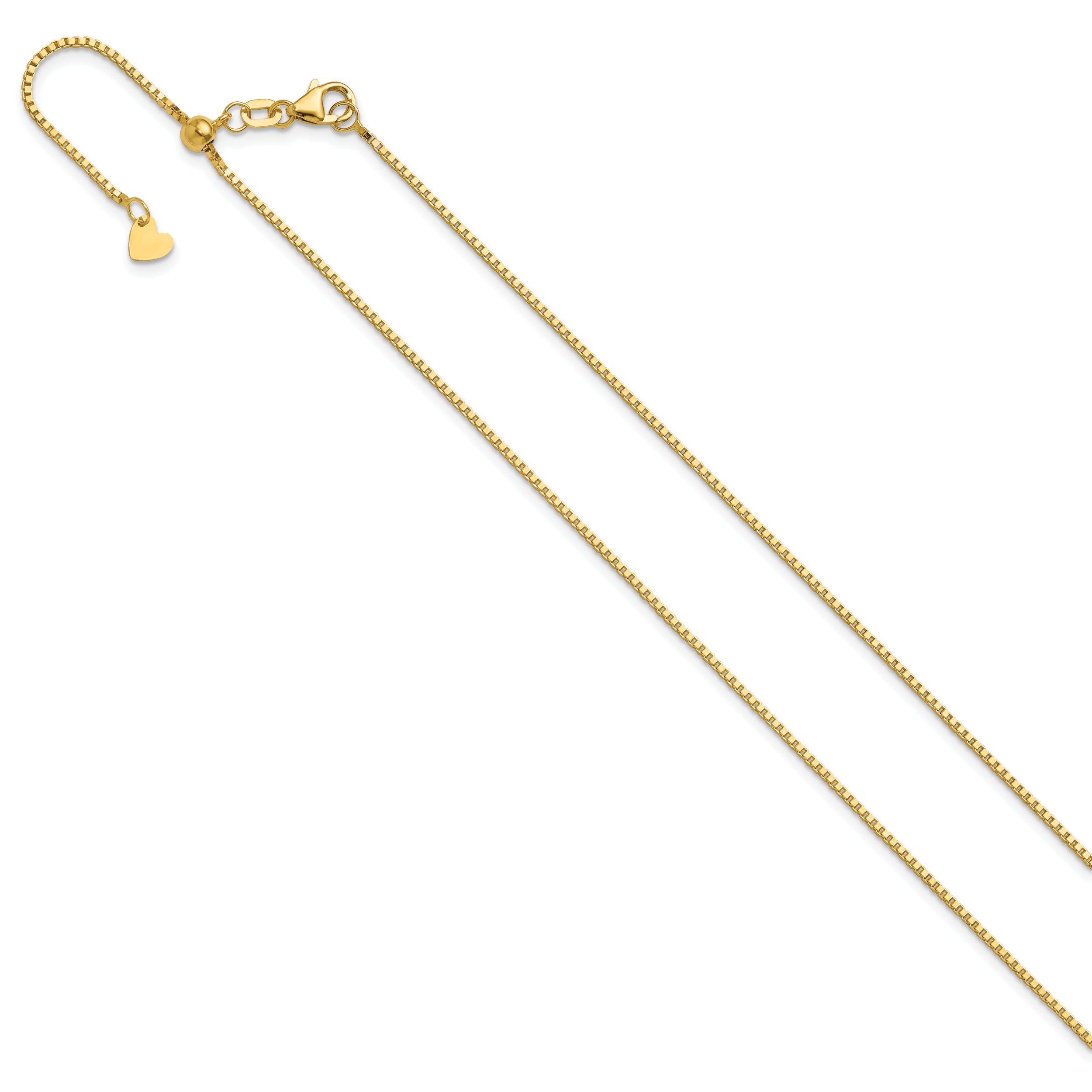 14K Adjustable 1mm Box Chain