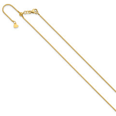 14K Adjustable 1mm Box Chain