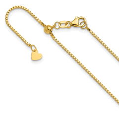 14K Adjustable 1mm Box Chain