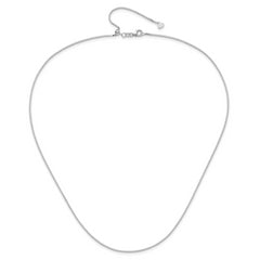 14K White Gold Adjustable 1mm Box Chain